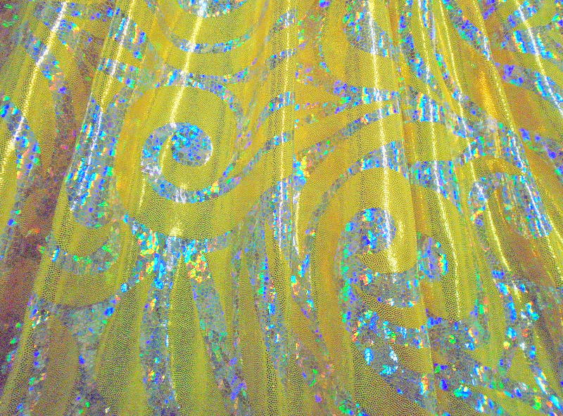 6.Yellow-Silver Lacey Hologram